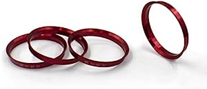 Wheel Accessories Parts Set of 4 Hub Centric Ring 72.56mm OD to 70.5mm Hub ID, Metal (Wheel Hub Ring, 4 Pack, 72.56 mm OD to 70.50 mm ID Wheel Centerbore, Metal)