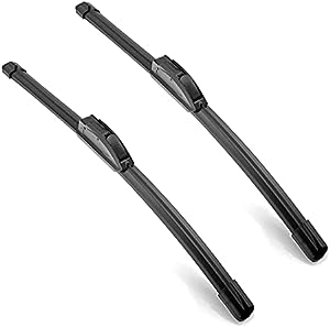 HEETECO 22" + 22" 3-HE Wiper Blades,Premium All-Seasons Durable Stable And Quiet OEM Quality J&U hook Front Windshield Wipers (Pack of 2)
