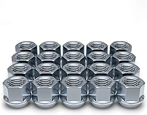 White Knight 1304-1S-20AM Chrome 1/2"-20 Open-End Bulge Acorn Lug Nut, 20 Pack