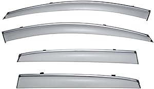 WellVisors Window Visors Wind Deflectors Compatible With Acura 2013-2018 RDX With Chrome Trim Rain Guards 3-847AC004