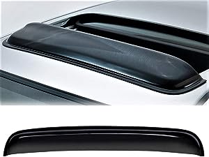 NOPOCA 38" Universal Dark Smoke Sunroof-Moon/Sun Roof Window Visor Shade-Vent Wind-Rain Deflector-Wind/Rain Shade Guard