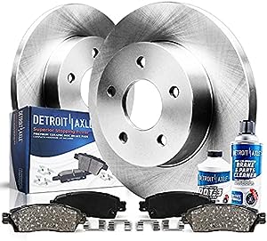 Detroit Axle - Rear Disc Rotors + Ceramic Brake Pads Replacement for Honda CR-V Acura RDX - 6pc Set