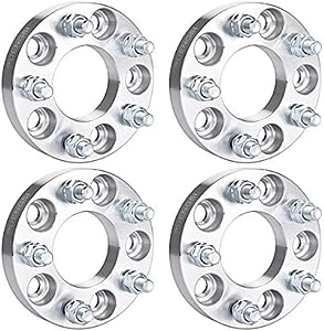 PUENGSI 5x4.5 Wheel spacers 1''(25mm) 5x114.3 to 5x120 Wheel adapters Fits for 1994-2004 Ford Mustang Crown Victoria Ranger Lincoln Town Car Mazda B3000 B4000 with 1/2" Studs 70.5 Bore